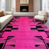 Ultra Soft Area Rug, Non Slip, Stain Resistant, Washable Area Rugs for Living Room, Bedroom, Vibrant Animal Motif Chic(Pink)