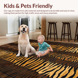 Ultra Soft Area Rug, Non Slip, Stain Resistant, Washable Area Rugs for Living Room, Bedroom, Luxurious Multicolor Animal Fusion(Brown)