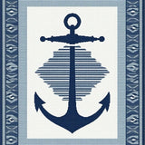 Ultra Soft Area Rug, Non Slip, Stain Resistant, Washable Area Rugs for Living Room, Bedroom, Coastal Gray Distressed Waves(Blue)