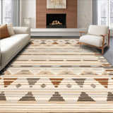 Ultra Soft Area Rug, Non Slip, Stain Resistant, Washable Area Rugs for Living Room, Bedroom, Elegant Beige Abstract Features(Beige)