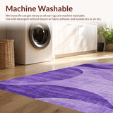 Ultra Soft Area Rug, Non Slip, Stain Resistant, Washable Area Rugs for Living Room, Bedroom, Trendy Luxe Lavender Ensemble(Purple)