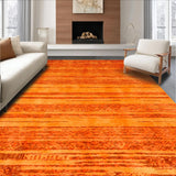 Ultra Soft Area Rug, Non Slip, Stain Resistant, Washable Area Rugs for Living Room, Bedroom, Luxurious Abstract Color Fusion(Orange)