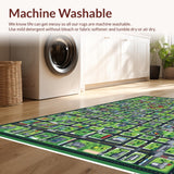 Ultra Soft Area Rug, Non Slip, Stain Resistant, Washable Area Rugs for Living Room, Bedroom, Vibrant Educational Road Map Aesthetic(Gray)