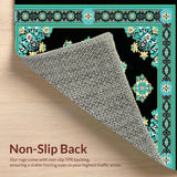 Artful Black and Teal Design Fusion(Black)