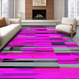 Ultra Soft Area Rug, Non Slip, Stain Resistant, Washable Area Rugs for Living Room, Bedroom, Playful Youthful Patterned Accent(Pink)