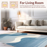 Whimsical Curved Jute Aesthetic(Blue)