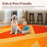 Ultra Soft Area Rug, Non Slip, Stain Resistant, Washable Area Rugs for Living Room, Bedroom, Durable Modern Orange Entryway Accent Carpet(Orange)