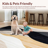 Ultra Soft Area Rug, Non Slip, Stain Resistant, Washable Area Rugs for Living Room, Bedroom, Desert Oasis Textured Area Dune Shadow Collection(Gray)
