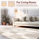 Abstract Cream Geometric(Beige)