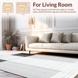 Ultra Soft Area Rug, Non Slip, Stain Resistant, Washable Area Rugs for Living Room, Bedroom, Dynamic Transitional Pattern Play(Black)