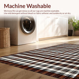 Ultra Soft Area Rug, Non Slip, Stain Resistant, Washable Area Rugs for Living Room, Bedroom, Stylish Earthy Toned Geometric Design(Brown)