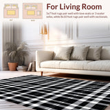 Rustic Black and White Checkerboard(Black)