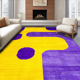 Ultra Soft Area Rug, Non Slip, Stain Resistant, Washable Area Rugs for Living Room, Bedroom, Whimsical Plush Graphic Accent(Yellow)