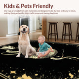 Ultra Soft Area Rug, Non Slip, Stain Resistant, Washable Area Rugs for Living Room, Bedroom, Striking Modern Snake Graphics(White)