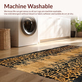 Ultra Soft Area Rug, Non Slip, Stain Resistant, Washable Area Rugs for Living Room, Bedroom, Transitional Retro Visual Harmony(Gold)