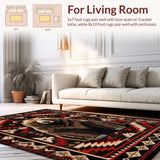 Ultra Soft Area Rug, Non Slip, Stain Resistant, Washable Area Rugs for Living Room, Bedroom, Artistic Bear Silhouette Arrangement(Brown)