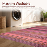 Ultra Soft Area Rug, Non Slip, Stain Resistant, Washable Area Rugs for Living Room, Bedroom, Contemporary Chic Leopard Pattern(Pink)