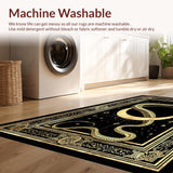 Ultra Soft Area Rug, Non Slip, Stain Resistant, Washable Area Rugs for Living Room, Bedroom, Unique Ethereal Serpent Sculpture(Gold)