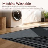 Ultra Soft Area Rug, Non Slip, Stain Resistant, Washable Area Rugs for Living Room, Bedroom, Trendy Geometric Vintage Flair(Gray)