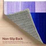 Ultra Soft Area Rug, Non Slip, Stain Resistant, Washable Area Rugs for Living Room, Bedroom, Soft Pastel Abstract Wave(Blue)
