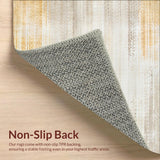 Beige Sand Area with Faded Vintage Design(Beige)