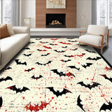 Ultra Soft Area Rug, Non Slip, Stain Resistant, Washable Area Rugs for Living Room, Bedroom, Dark Elegant Gothic Charm(White)