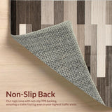 Ultra Soft Area Rug, Non Slip, Stain Resistant, Washable Area Rugs for Living Room, Bedroom, Modern Soft Neutral Geometric Shapes(Beige)