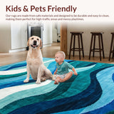 Elegant Curved Seascape Imagery(Blue)