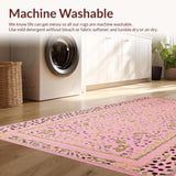 Ultra Soft Area Rug, Non Slip, Stain Resistant, Washable Area Rugs for Living Room, Bedroom, Contemporary Pink Animal Aesthetic(Pink)
