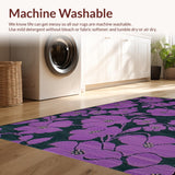 Ultra Soft Area Rug, Non Slip, Stain Resistant, Washable Area Rugs for Living Room, Bedroom, Sophisticated Abstract Color Palette(Purple)