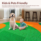 Ultra Soft Area Rug, Non Slip, Stain Resistant, Washable Area Rugs for Living Room, Bedroom, Vibrant Ombre Bedroom Nursery Non-Slip Area Carpet(Green)