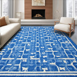 Ultra Soft Area Rug, Non Slip, Stain Resistant, Washable Area Rugs for Living Room, Bedroom, Stylish Kids Bathroom Rug With Playful Bow And Aesthetic Appeal(Blue)