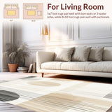Abstract Linear Bands and Earthy Neutrals Design(Beige)