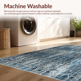 Ultra Soft Area Rug, Non Slip, Stain Resistant, Washable Area Rugs for Living Room, Bedroom, Beige for(Blue)