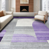 Ultra Soft Area Rug, Non Slip, Stain Resistant, Washable Area Rugs for Living Room, Bedroom, Luxe Fluid Abstract Expression(Purple)