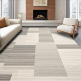 Ultra Soft Area Rug, Non Slip, Stain Resistant, Washable Area Rugs for Living Room, Bedroom, Neutral Toned Minimalist Textured Elegance(Gray)