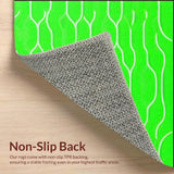 Lively Green and White Wave Design(Green)