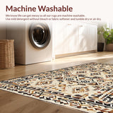 Ultra Soft Area Rug, Non Slip, Stain Resistant, Washable Area Rugs for Living Room, Bedroom, Luxurious Abstract Floral Touch(Beige)