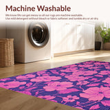 Ultra Soft Area Rug, Non Slip, Stain Resistant, Washable Area Rugs for Living Room, Bedroom, Delicate Vibrant Softness Theme(Purple)