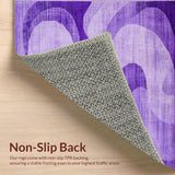 Ultra Soft Area Rug, Non Slip, Stain Resistant, Washable Area Rugs for Living Room, Bedroom, Stylish Cozy Gradient Motif(Purple)