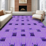 Ultra Soft Area Rug, Non Slip, Stain Resistant, Washable Area Rugs for Living Room, Bedroom, Chic Abstract Irregular Tiling Art(Purple)