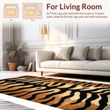 Ultra Soft Area Rug, Non Slip, Stain Resistant, Washable Area Rugs for Living Room, Bedroom, Striking Nature Themed Accent(Brown)