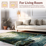 Ultra Soft Area Rug, Non Slip, Stain Resistant, Washable Area Rugs for Living Room, Bedroom, Cozy Rustic Fishing Lodge Decor(Gray)