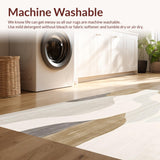 Ultra Soft Area Rug, Non Slip, Stain Resistant, Washable Area Rugs for Living Room, Bedroom, Elegant Abstract Area with Surface Design(Beige)