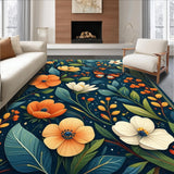 Intricate Dark Floral Composition(Blue)