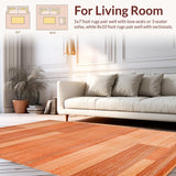 Ultra Soft Area Rug, Non Slip, Stain Resistant, Washable Area Rugs for Living Room, Bedroom, Stylish Modern Warm Accent(Brown)