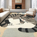 Ultra Soft Area Rug, Non Slip, Stain Resistant, Washable Area Rugs for Living Room, Bedroom, Eclectic Cozy Animal Motif(Gray)
