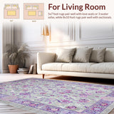 Ultra Soft Area Rug, Non Slip, Stain Resistant, Washable Area Rugs for Living Room, Bedroom, Rustic Textured Transitional Style(Gray)