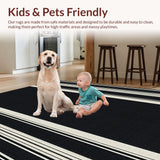 Elegant Modern Monochrome Stripes(Black)