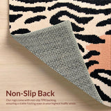 Ultra Soft Area Rug, Non Slip, Stain Resistant, Washable Area Rugs for Living Room, Bedroom, Stylish Zebra Design Rug for Contemporary Small Spaces(Beige)